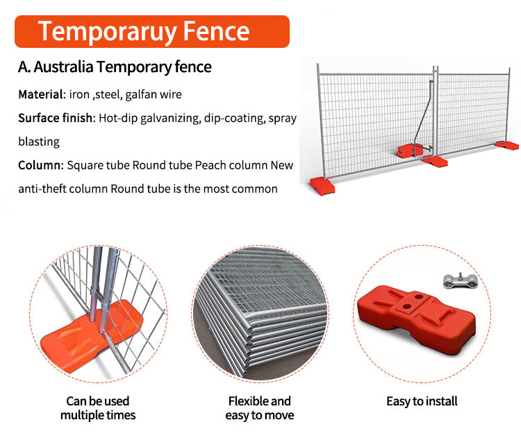 2.1*2.4m Movable Construction Hot Dipped Galvanized Site Australia Temporary Fence Panels