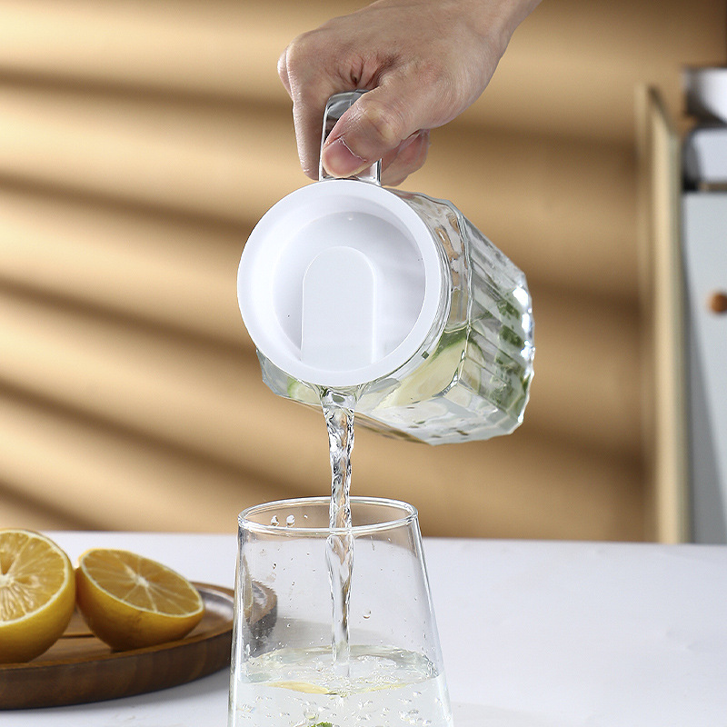 Wholesale Water Drinking Bottle Glass Transparent Water Jug Pitcher