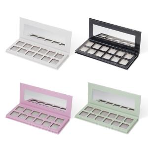 China Cosmetic 23mm 9 Pan Empty Eyeshadow Palette Glossy Matte Lamination wholesale