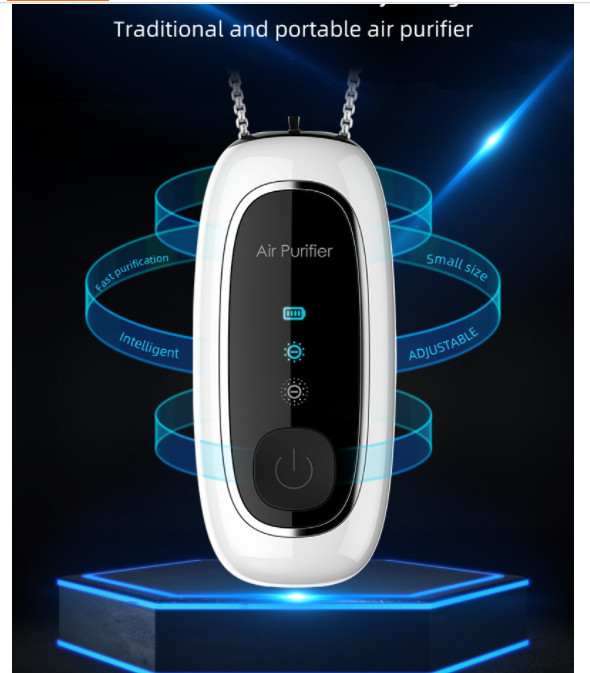 Mini Portable Wearable battery powered Air Purifier Necklace ionizer Negative Virus