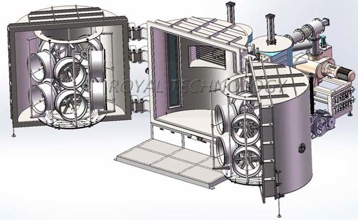 PVD Magnetron Sputtering Chrome Coating machine On Automotive Aluminum Alloy Wheels