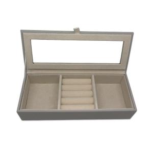 China Brown 5KG Load Leather Jewellery Storage Box Organizer wholesale