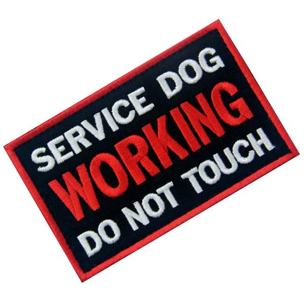 DON'T TOUCH ME Custom Cloth Badges Embroidery Woven Patches For Working Dogs