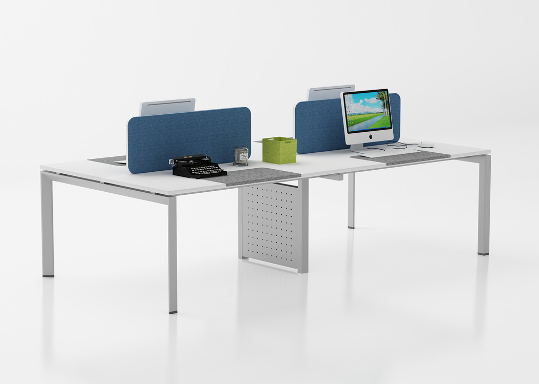 Melamine Office Workstation Desks Customized Size For 6 Person
