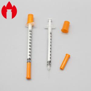 China Medical Injection PP Plastic Insulin Syringe 1ml Disposable on sale