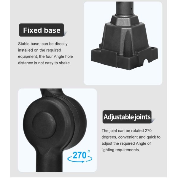 Adjustable Gooseneck Work Lamp Portable Short Arm LED Machine Work Light