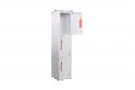 Employee used single door steel locker H1850XW390XD500mm White/greyblue color