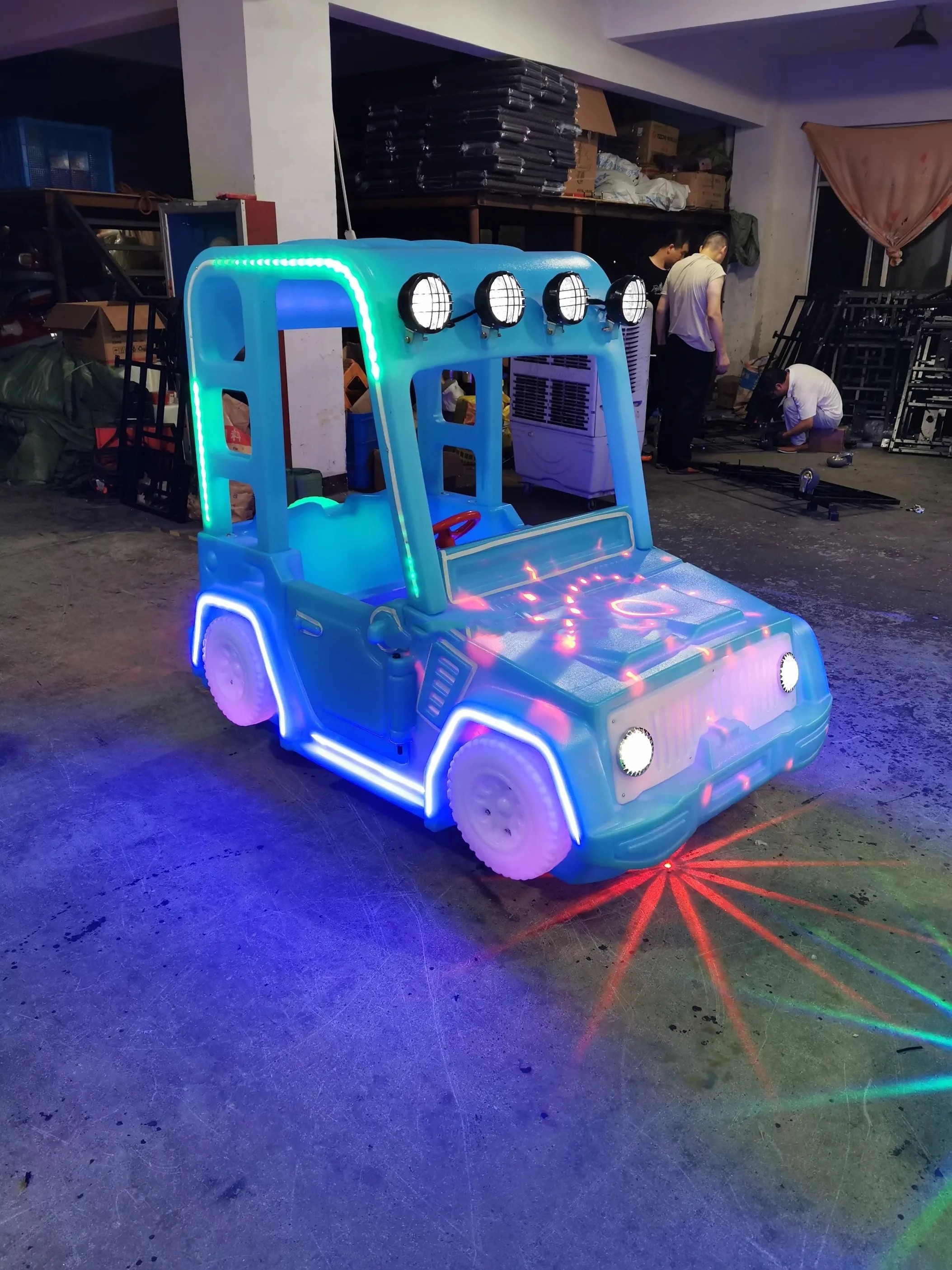 Children's Battery Theme Amusement Park Bumper Car 2 Player OEM