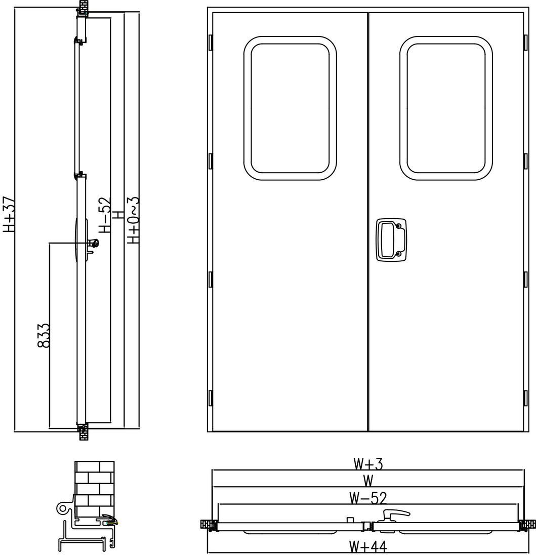 Self-Propelled/Trailer Rvs DMD Double Medical Door for RV Truck Camper Motorhomes DIY