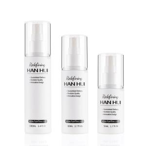 China Round Cosmetic Bottles 50ML 80ML100ml PET Bottle With Over Cap wholesale