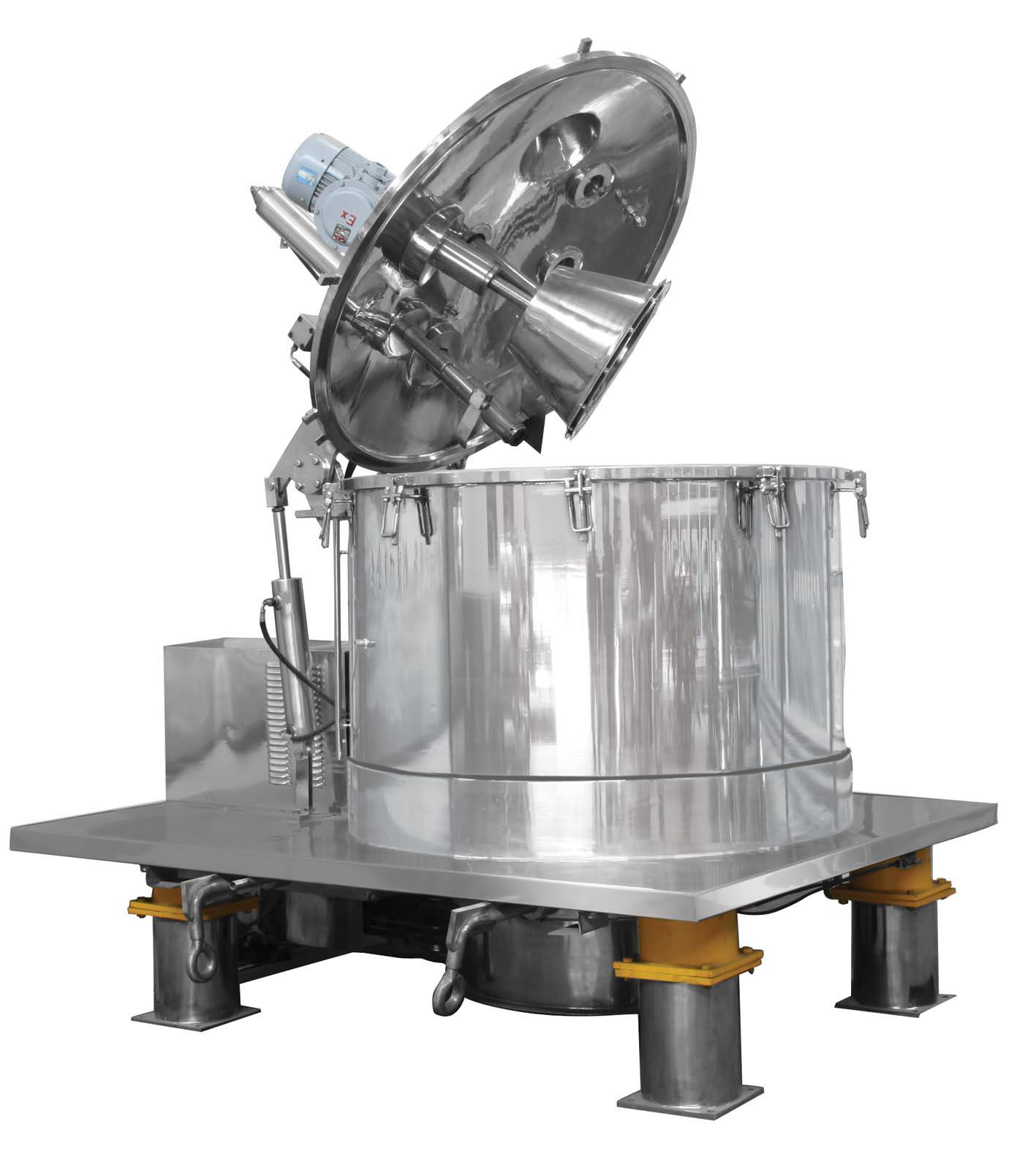 PLC Control Stainess Steel Basket Scraper Bottom Discharge Pharmaceutical Centrifuge