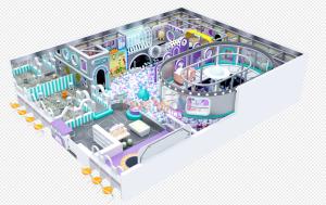 China 650 Squares Indoor Playground Equipment Purple Indoor Play Equipment For Kindergarten wholesale