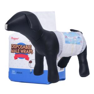 China Super Absorbent Disposable Male Dog Diapers Leak Proof Non Woven Fabric wholesale
