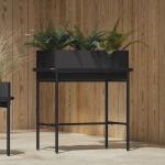 5 Star Hotel Luxury Outdoor Black Metal Flowerpot