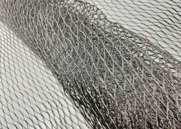 Security 1*1m Stainless Steel Rope Mesh High Tensile Zoo Enclosure For Bird Aviary Cages