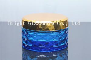 China beautiful design glass jar with metal lid for wholesale wholesale