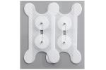 Non-woven fabric material snap button electrode for swallowing treatment
