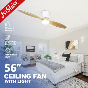 China School Living Room LED Ceiling Fan 52 inch Support Dimmer Yes 3 Colors Natural Blades wholesale