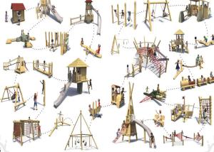 China Corrosion Resistance Log Amusement Park Equipment Theme Playsets wholesale