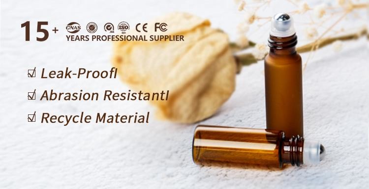 10Ml Rainbow Color Frosted Glass Roller Bottles For Essential Oil With Brushed Cap