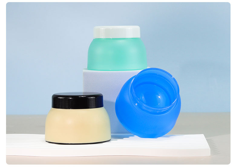 Empty PP Cosmetic Jars Transparent Wide Mouth Plastic Container With Lid