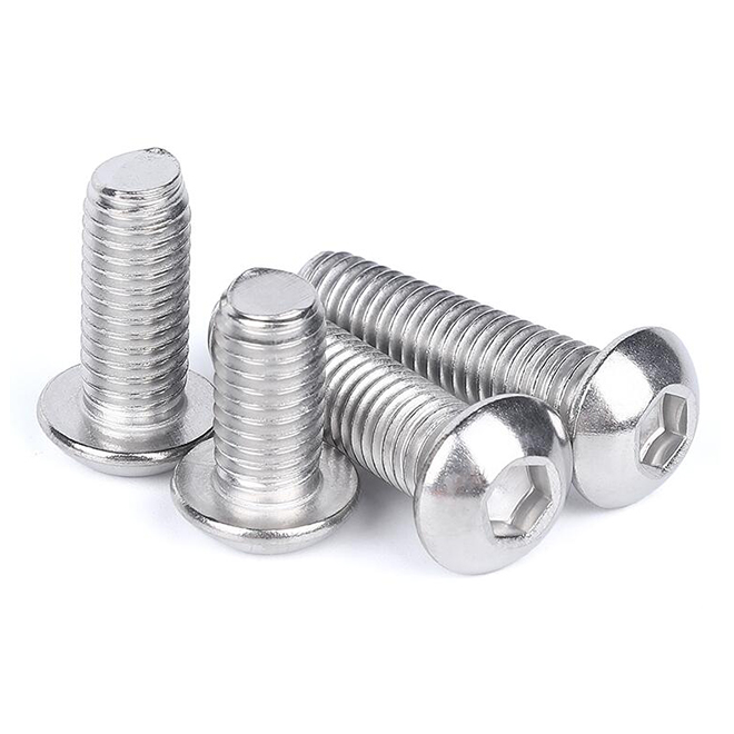 SS304 Stainless Steel Hex Socket Button Head Screw A2-70 Pan Head Socket Bolt