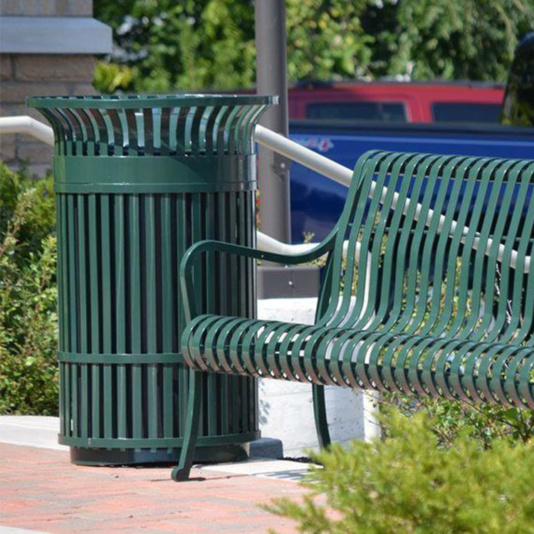 EN840 Certificate H915mm 45L Cast Iron Garbage Sorting Bins