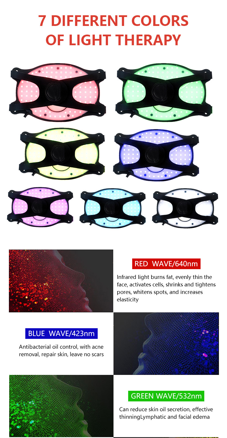 660NM 850NM Red light Therapy Facial Mask for Beauty and Skin Restoration