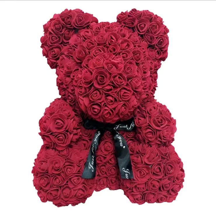 Teddy Bear with Heart Soap Roses Bear Roses Teddy Bear Christmas day gift