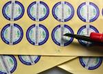 OEM adhesive paper scratch off anti fake serial number label sticker sheet