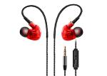 Portable Wired Sports Earphones , Stereo Sound Metal In Ear Earphones