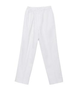 China 155 GSM Plain Woven Unisex Nurse White Pants Medical Uniform Anti-bacteria Wrinkle-free wholesale