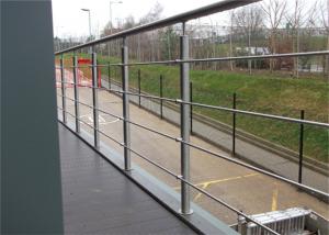 China Exterior Upper Floor Stainless Steel Tube Railing , Stainless Steel Verandah Railings wholesale