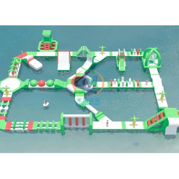 Durable PVC Inflatable Park Colorful Design 45x30m Wear Resistant For Outdoor Use