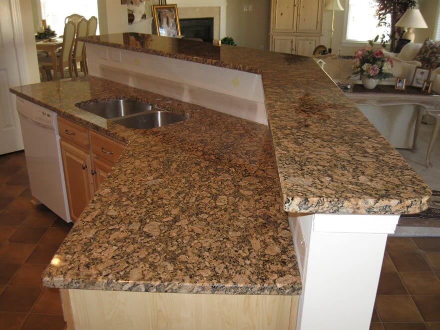 Polished And Flamed Granite Stone Tiles , Natural Baltic Brown Granite