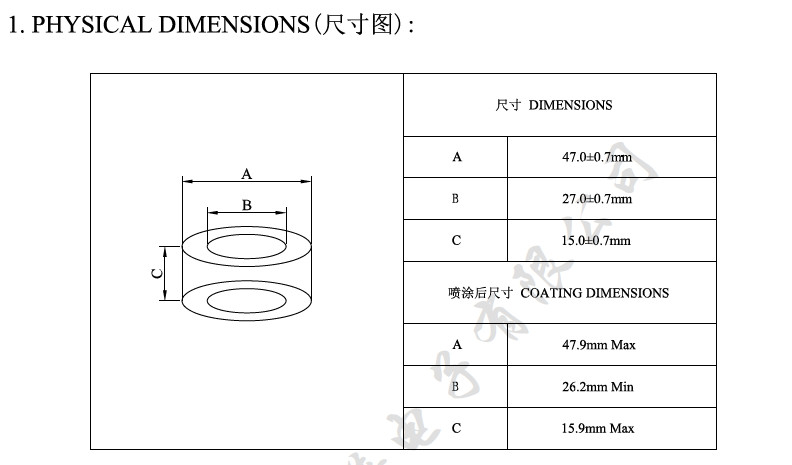 Black Mnzn EMI Ferrite Core Toroid For Power Transformers