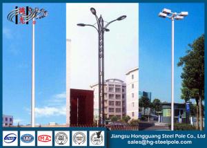 China Outdoor HDG Round Decorative Street Light Pole Powder Coated High Mast Light Pole wholesale