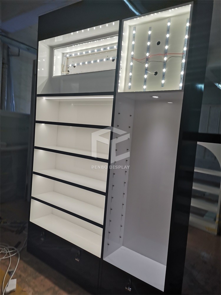 Power Saving T5 LED Skincare Display Shelves For Shop 5mm Thick MDF
