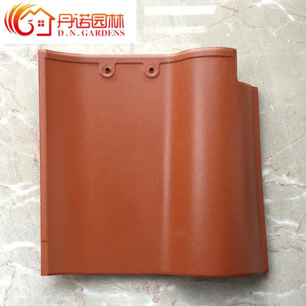 Waterproof Natural Clay Matte Black Glazed Ceramic Roof Tile Spanish Red Roof