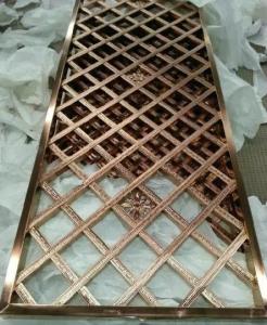 China hot sale china 304 bronze color stainless steel partition screens room dividers wholesale