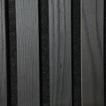 Black Color Acoustic Wood Slat Panels Polyester Fiber MDF For Hotel Decor