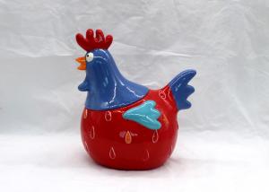 China Customized Ceramic Coffee Jar , Rooster Design Easter Dolomite Cookie Jar wholesale