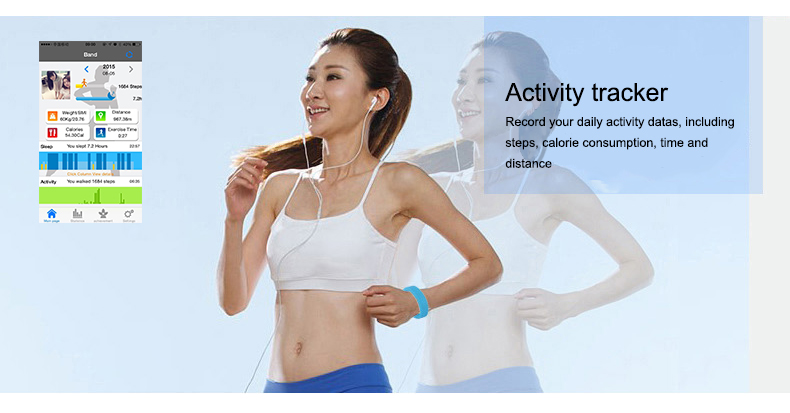 Multifunction 3D Motion Sensor Pedometer Calorie Counter with 21 days standby time