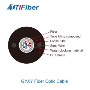 China Outdoor Aerial GYXY GYXTY Uni Loose Tube Non Armored Fiber Optic Cable 2 - 24 Core wholesale