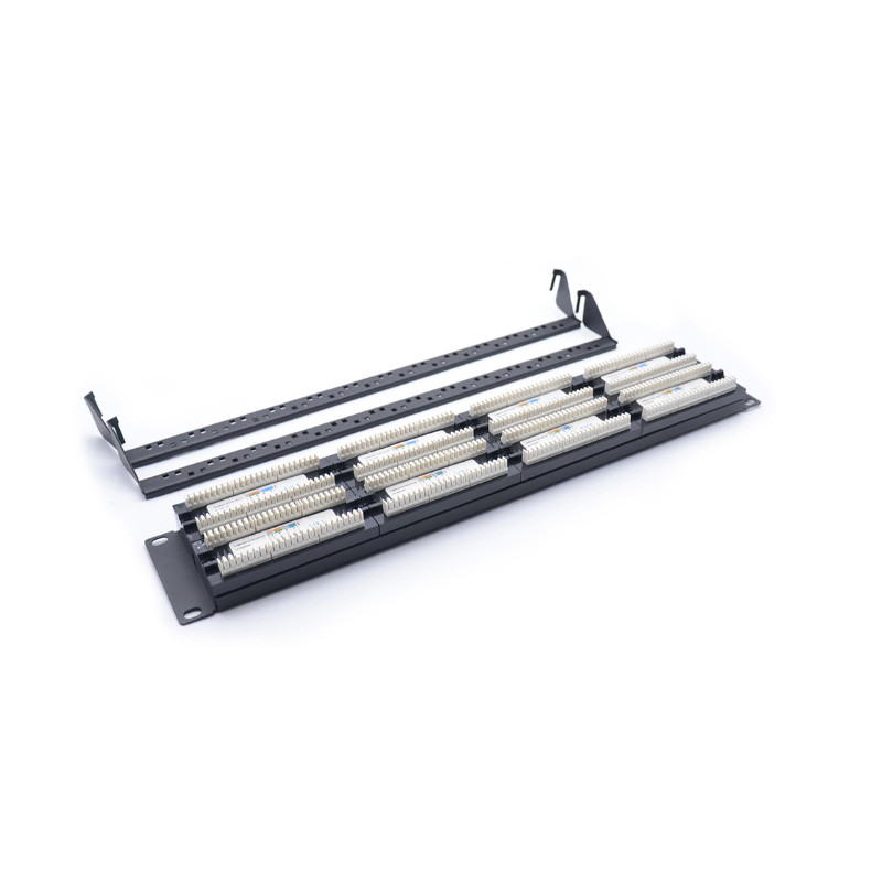 1U Metal RJ45 Patch Panel For Rack Mountable Cat5e/Cat6/Cat6a/Cat7 Ethernet Connections