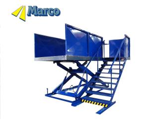 China Hydraulic Scissor Lift Working Platform with an Attached Stair wholesale