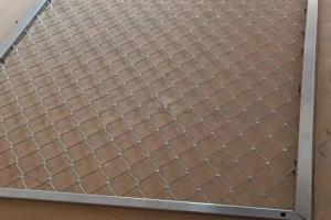 China 7*7cm Zoo Aviary Netting Knotted Stainless Steel Cable Mesh wholesale