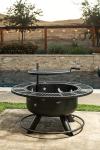 Metal Black Indoor Outdoor Round Wood Burning Charcoal Fire Pit With Grill