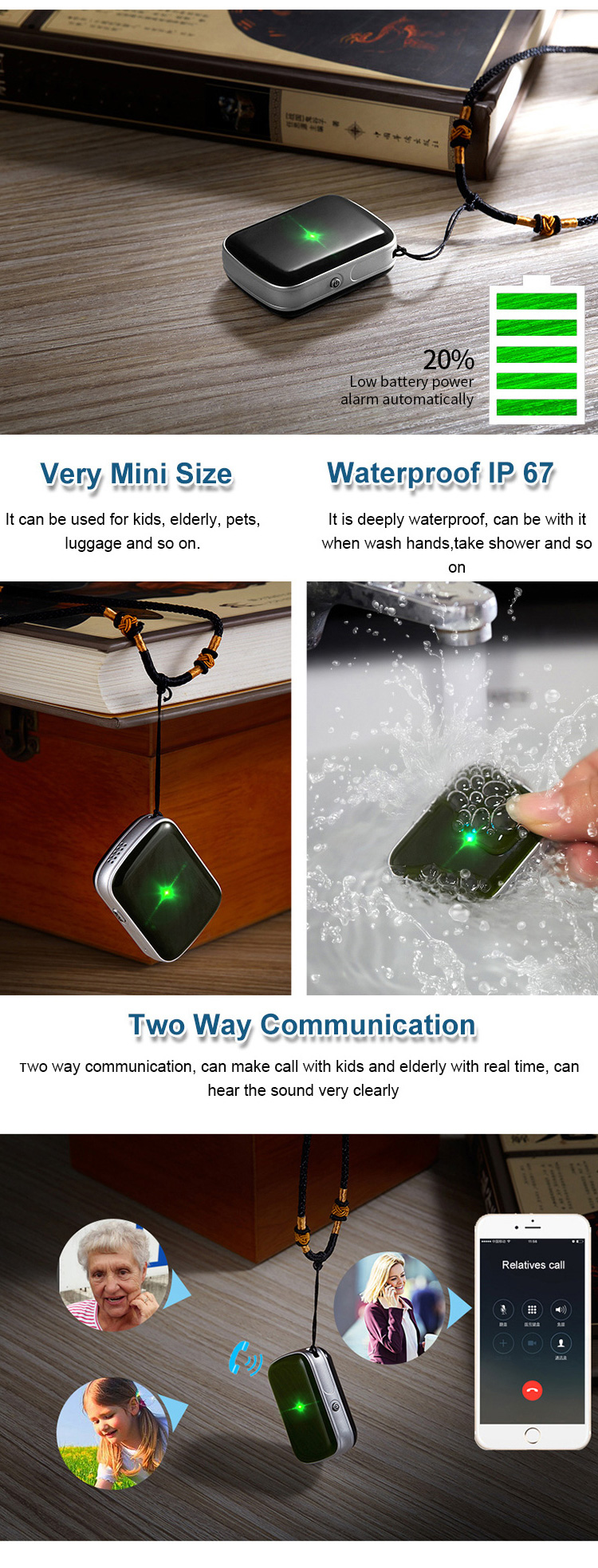 2.5mA/h Pet GPS Tracker