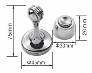 China Casting Stainless Steel Interior Door Stops , Magnetic Steel Door Stopper wholesale